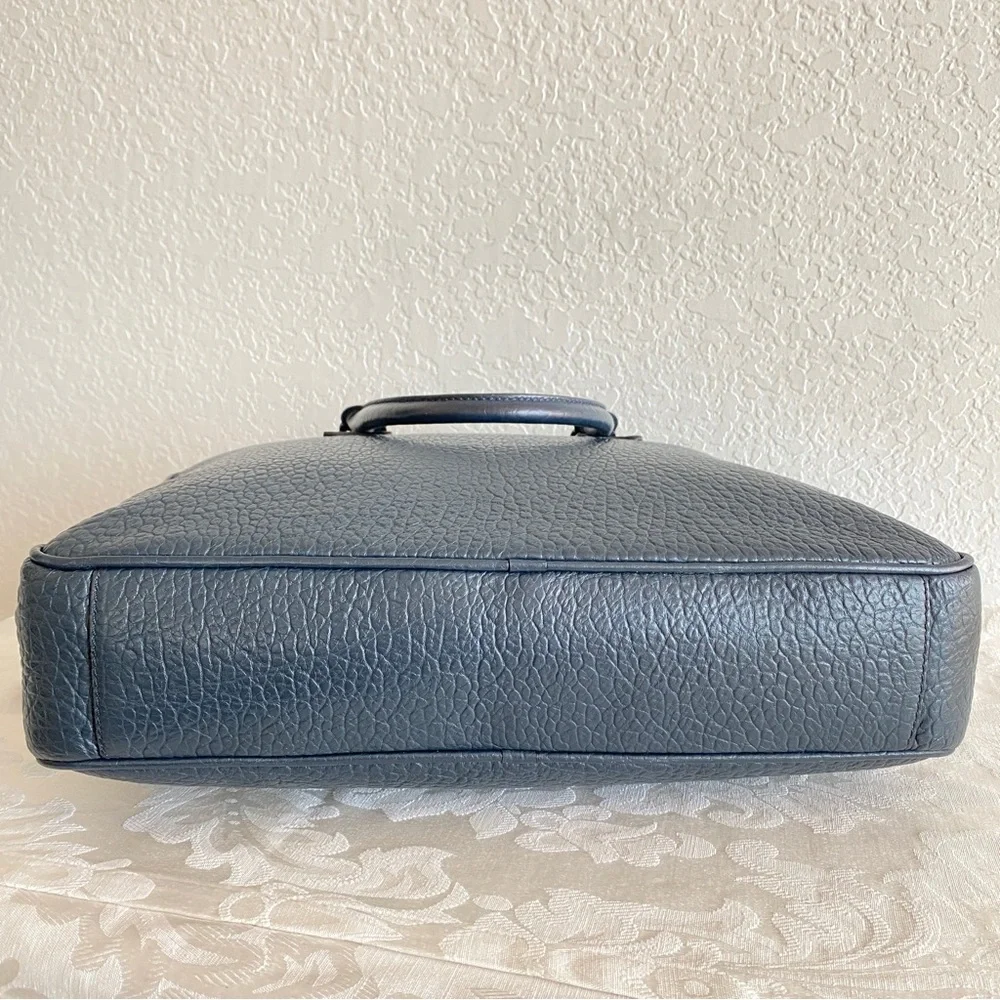 Burberry navy leather laptop bag